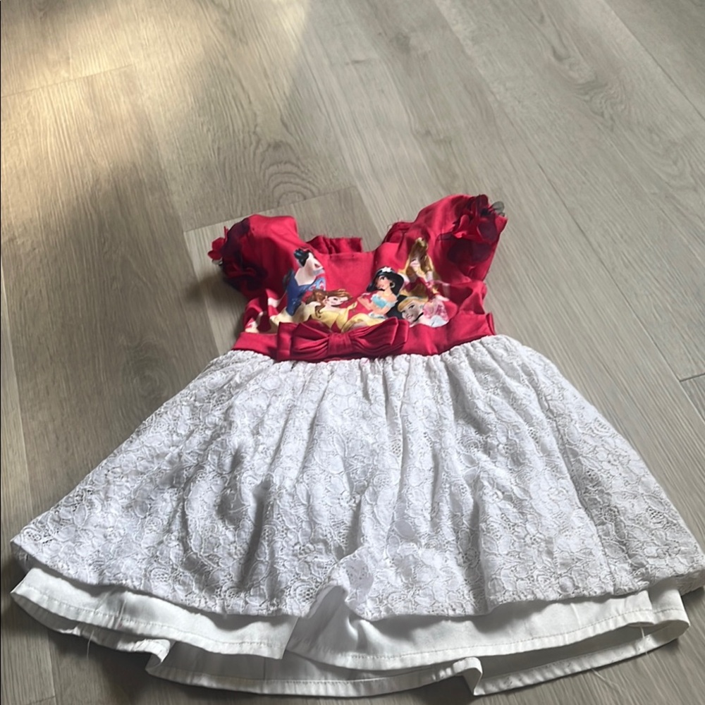 Disney red and White princess dress